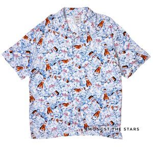 Coors Light Bottle And Cans On Ice All Over Print Button Up Short Sleeve…